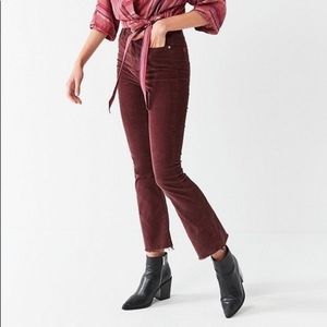 BDG Kick Flare High-Rise Cropped Corduroy Pant